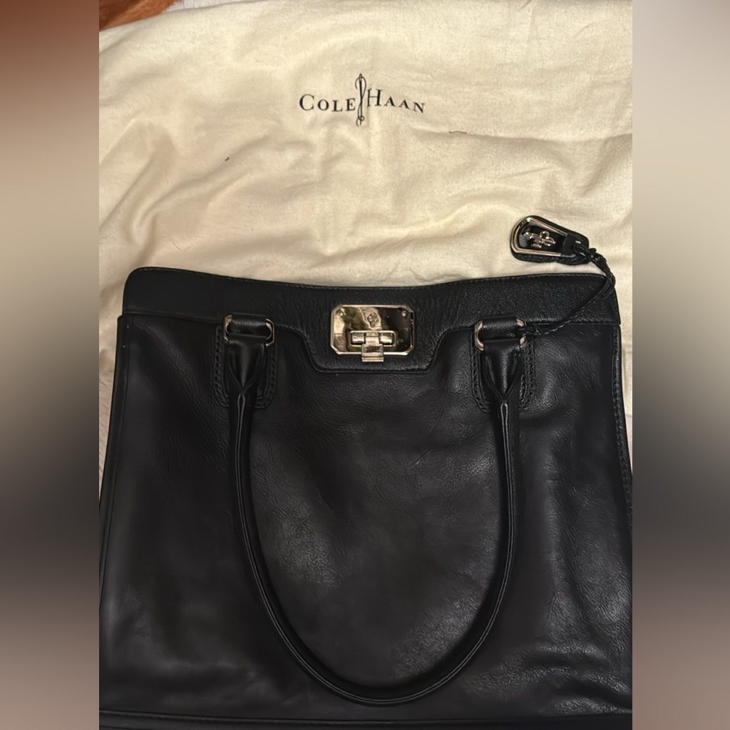 Cole Haan Black Leather Tote-